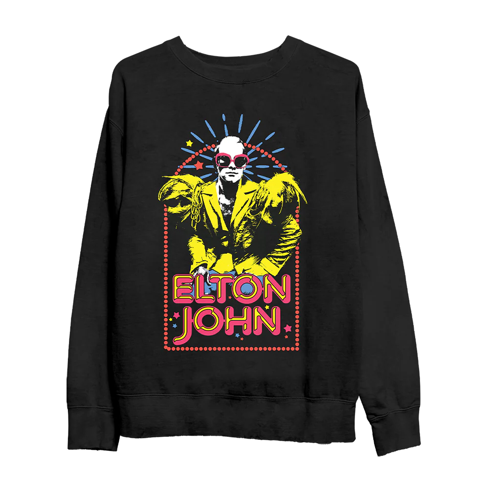 Distressed Photo Sparkle Crewneck
