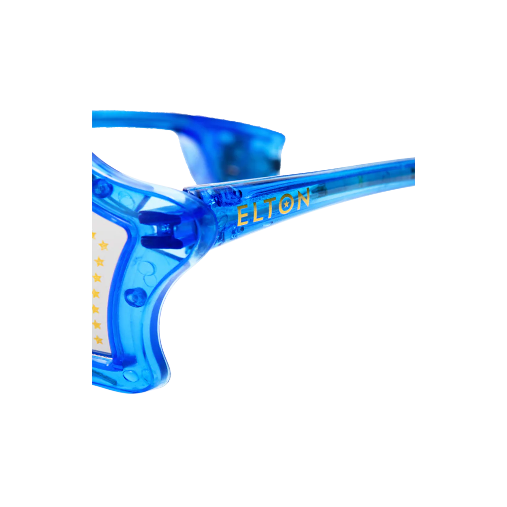 Official Elton John Blue Star Light Up Glasses - Image 3