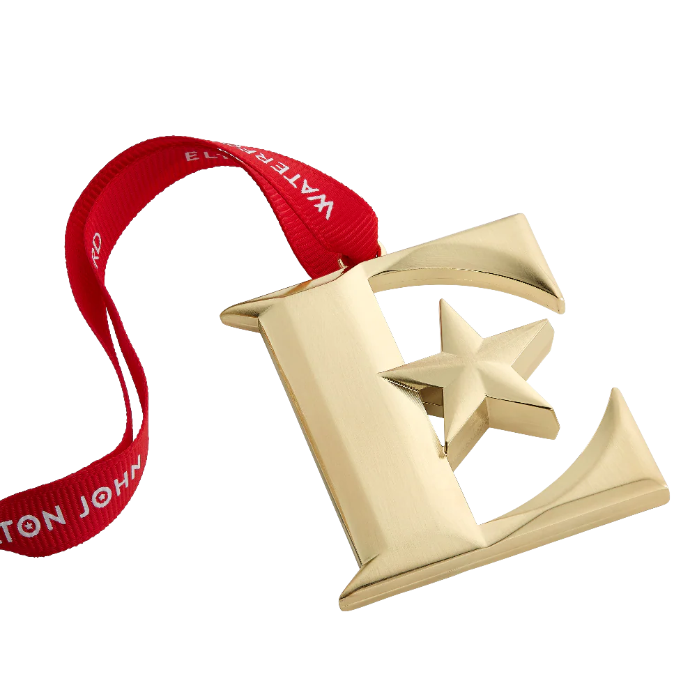 Waterford x Elton John Golden E Ornament - Image 3
