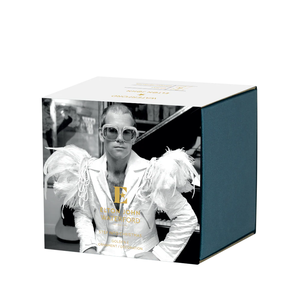 Waterford x Elton John Golden E Ornament - Image 4
